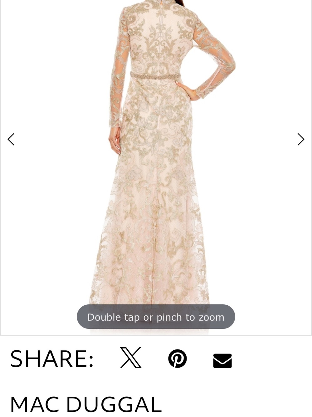 Mac Duggal Gown style 11165 in blush, size 6 - Picture 2 of 6